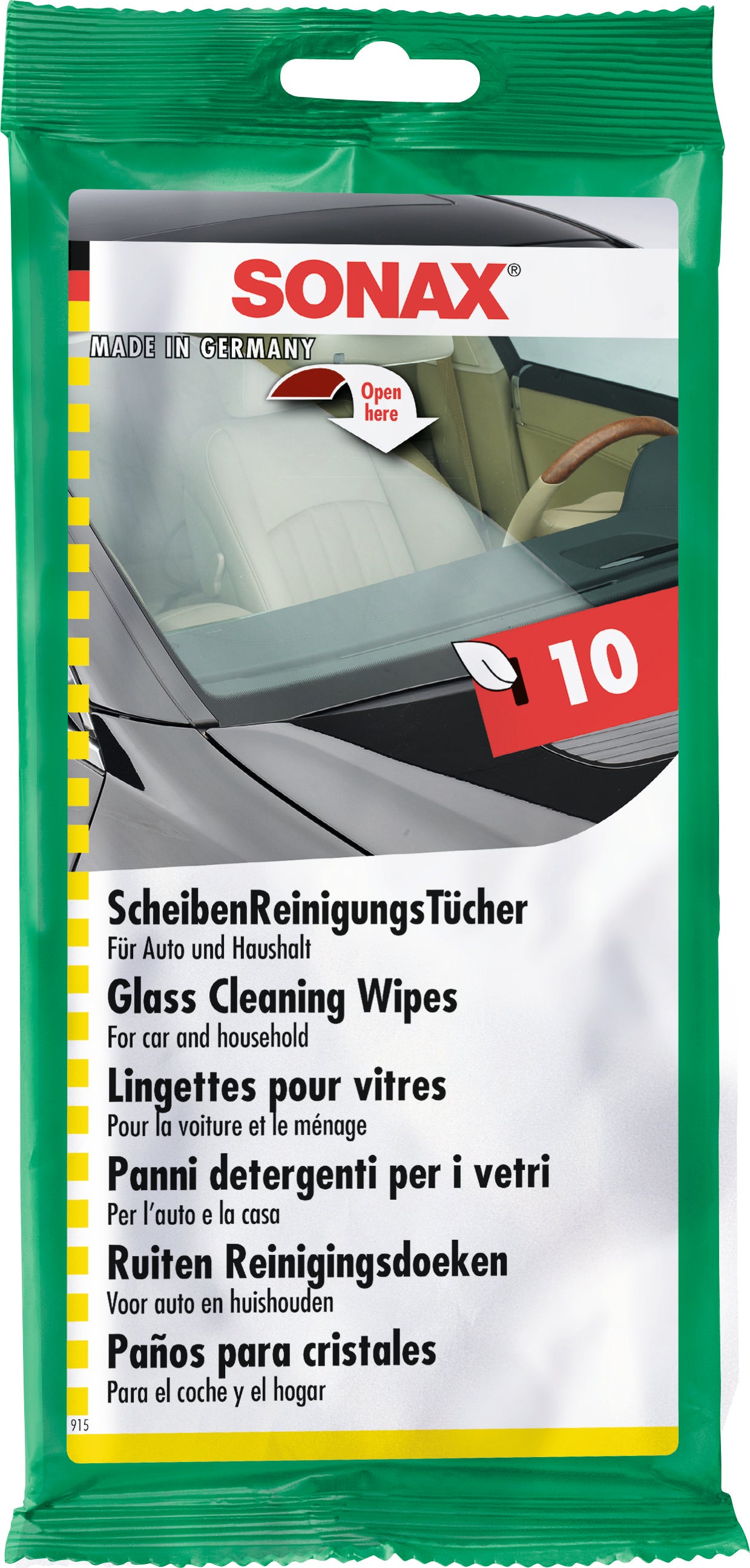 Sonax Scheiben Reinigungs Tücher für Auto&Haushalt 0,35l Flowpack