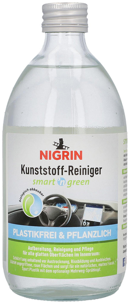 NIGRIN SMART´N GREEN Kunststoff-Reiniger Plastikfrei & Pflanzlich biologisch abbaubar 500ml
