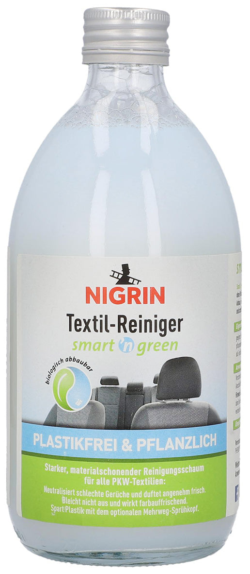 NIGRIN SMART´N GREEN Textil-Reiniger Plastikfrei & Pflanzlich biologisch abbaubar 500ml