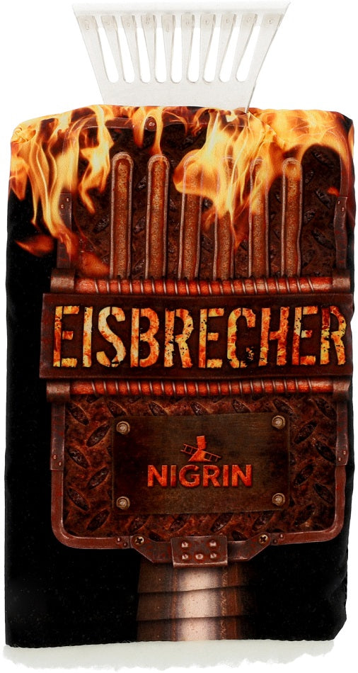 NIGRIN Eisschaber mit Handschuh "Eisbrecher"