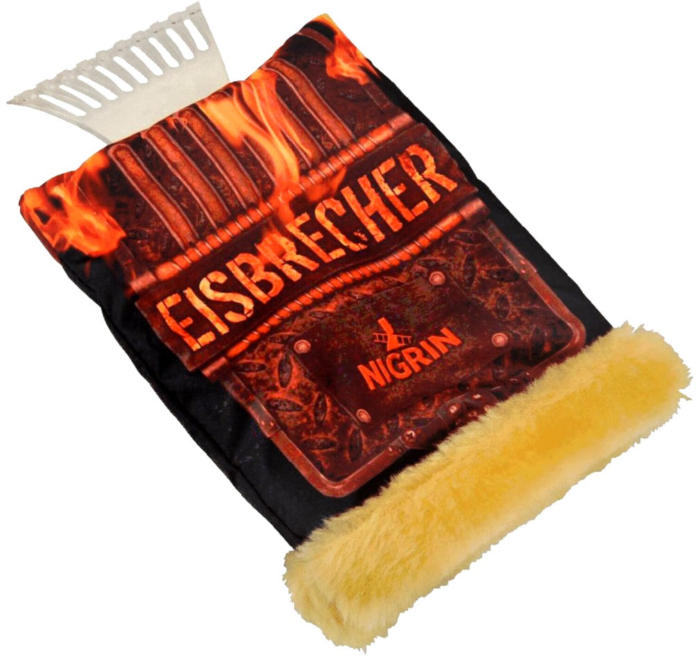 NIGRIN Eisschaber mit Handschuh "Eisbrecher"