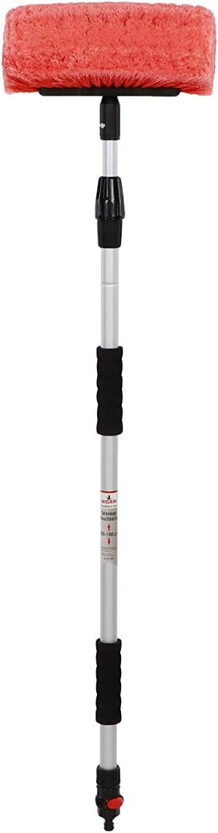 Nigrin Teleskop Waschbürste ausziehbar 105-180cm (für Caravan, Auto, LKW, Bus, Van, Wohnmobil)