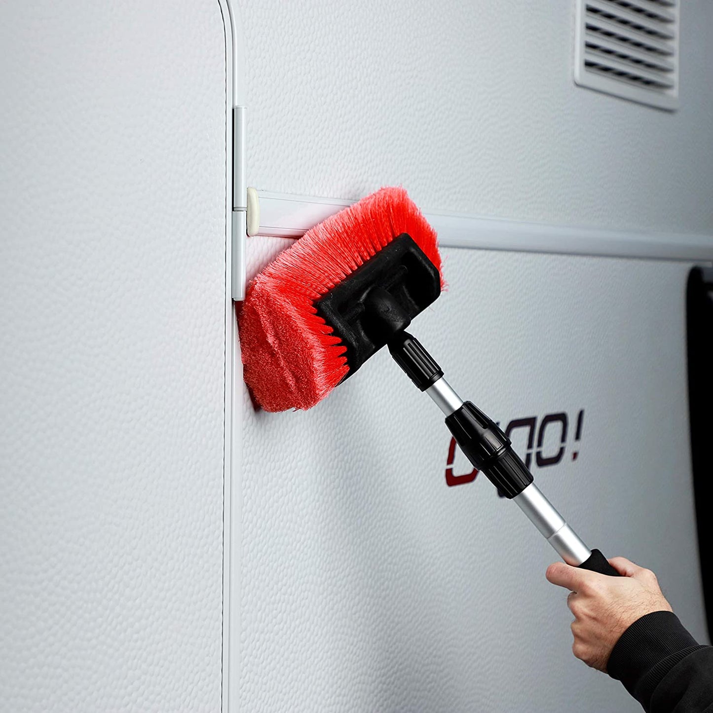 Nigrin Teleskop Waschbürste ausziehbar 105-180cm (für Caravan, Auto, LKW, Bus, Van, Wohnmobil)