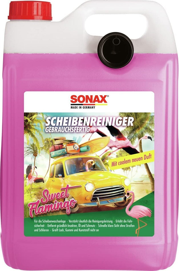 Sonax ScheibenReiniger gebrauchsfertig Sweet Flamingo 5L PE-Kanister mit Ausgießer