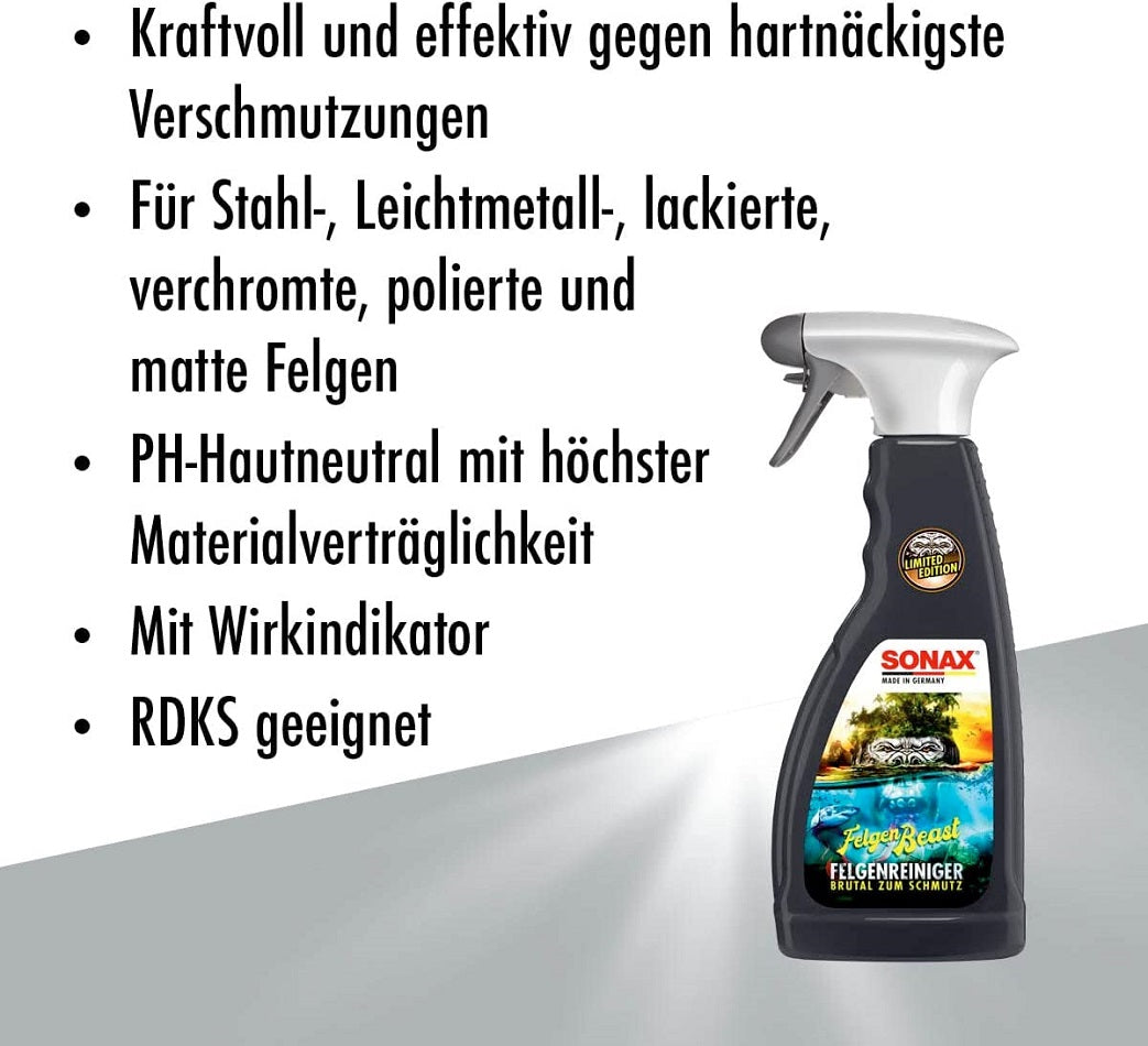 Sonax FelgenBeast SonderEdition Felgenreiniger in 500ml PET-Sprühflasche