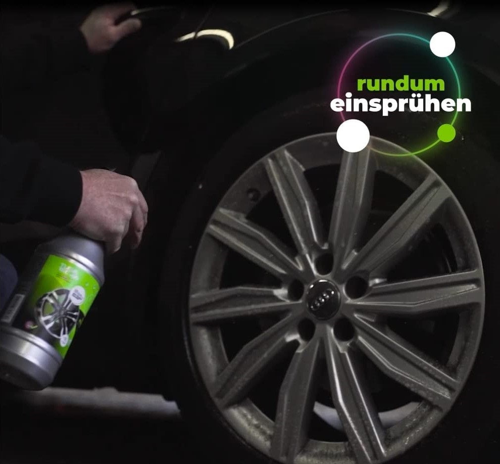 Tuga Tec Felgenreiniger Car 01 für Alu, Chrom und Stahl Säurefrei mit Wirkindikator 1000ml Sprühflasche