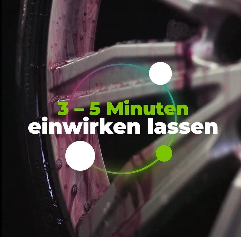 Tuga Tec Felgenreiniger Car 01 für Alu, Chrom und Stahl Säurefrei mit Wirkindikator 1000ml Sprühflasche