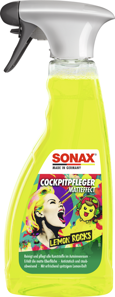 Sonax CockpitPfleger Matteffect Lemon Rocks in 500ml PET-Sprühflasche