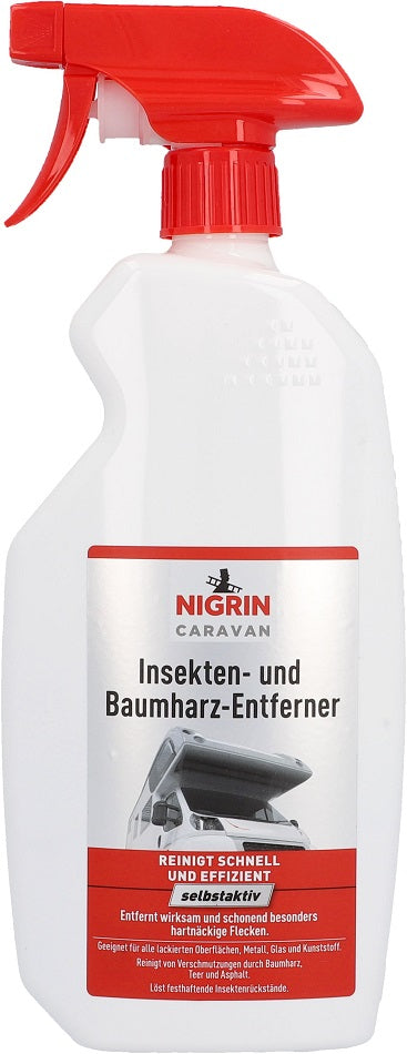 Nigrin CARAVAN Insekten- & Baumharz-Entferner 750ml Sprühflasche reinigt selbstaktiv hartnäckige Flecken