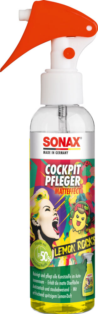 Sonax CockpitPfleger Matteffect Lemon Rocks 140ml Spürhflasche (1Stück)