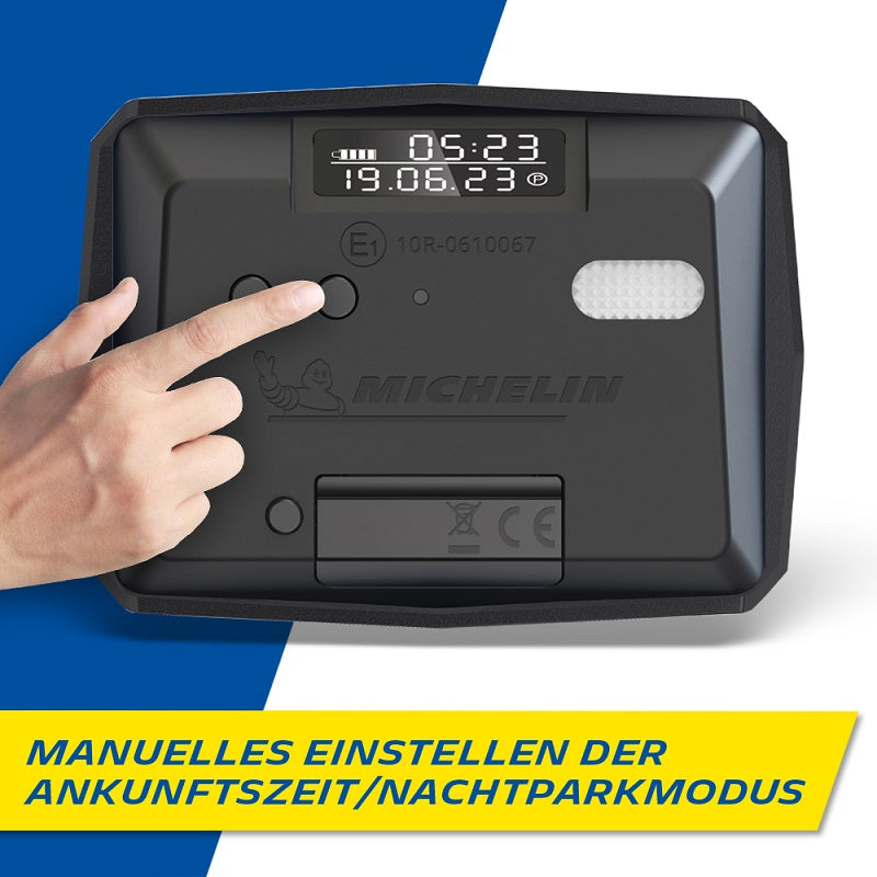MICHELIN Elektronische Parkscheibe ca. 9,5 x 7,4 x 2,4cm inkl. CR2450 Batterie & inkl. Montagematerial