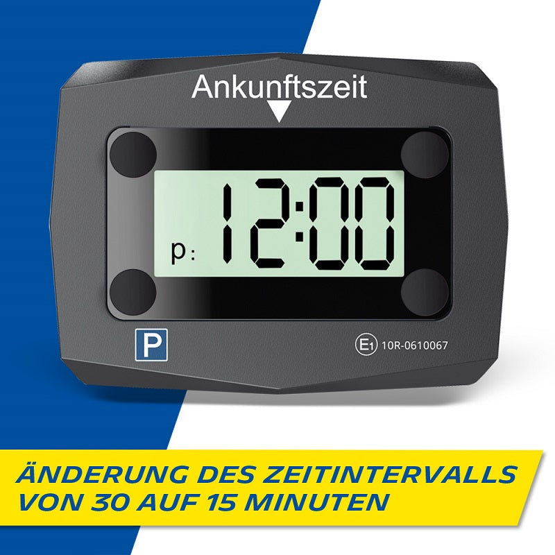 MICHELIN Elektronische Parkscheibe ca. 9,5 x 7,4 x 2,4cm inkl. CR2450 Batterie & inkl. Montagematerial