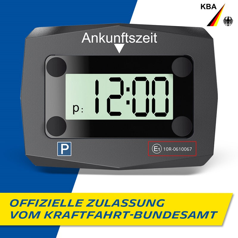 MICHELIN Elektronische Parkscheibe ca. 9,5 x 7,4 x 2,4cm inkl. CR2450 Batterie & inkl. Montagematerial