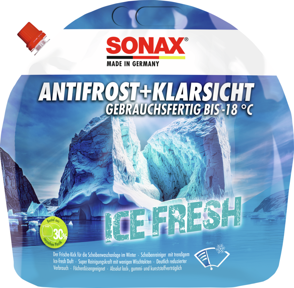 Sonax Antifrost & Klarsicht gebrauchsfertig - 18° C Ice Fresh im 3l Standbodenbeutel