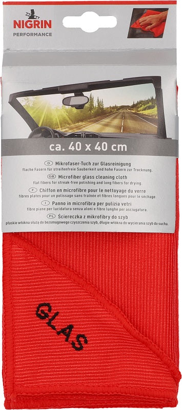 Nigrin Performance Microfaser-Tuch zur Glasreinigung 40 x 40cm