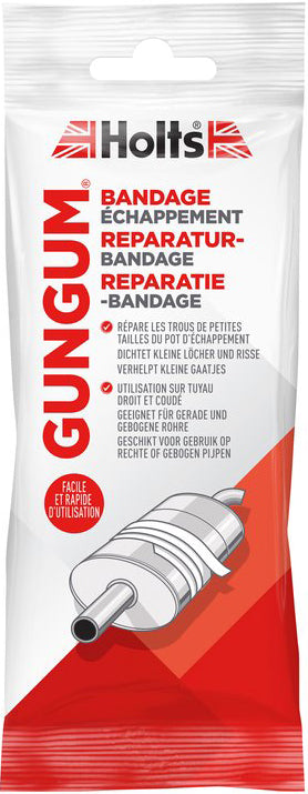 Holts Gun Gum Auspuffreperatur Bandage - repariert größere Löcher / Risse im Auspuff