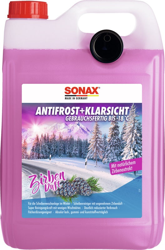 Sonax AntiFrost + KlarSicht gebrauchsfertig bis -18°C Ice Fresh / Zirbe / Sweet Home im 5L Kanister