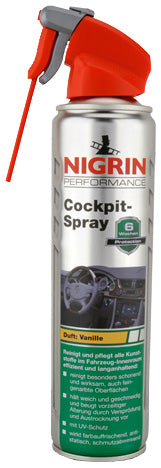 Nigrin Performance Cockpit Spray Vanille 400ml mit Sprühkopf