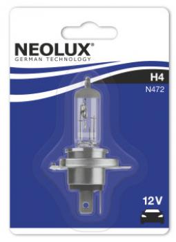 Halogen Leuchtmittel Neolux H4 N472 - Standard 60/55 W 12 V P43t Blister