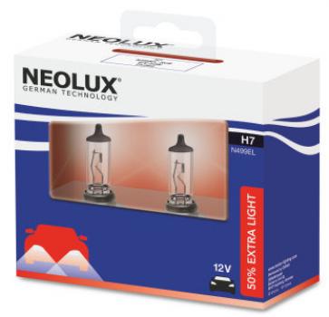 Halogen Leuchtmittel Neolux H7 N499EL - "Extra Light"+50%+ 55 W 12 V PX26d 2er C