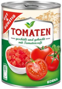 Tomaten geshält gehackt in Saft G&G 400g