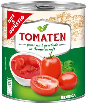 Geschälte ganze Tomaten in Saft G&G 400g