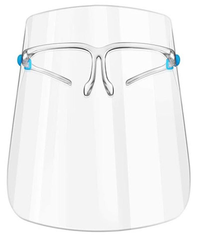 TrendTime - Gesichts Visier Schutzmaske mit brillen trägern Plexiglas  Gesichtsschutzschirm A