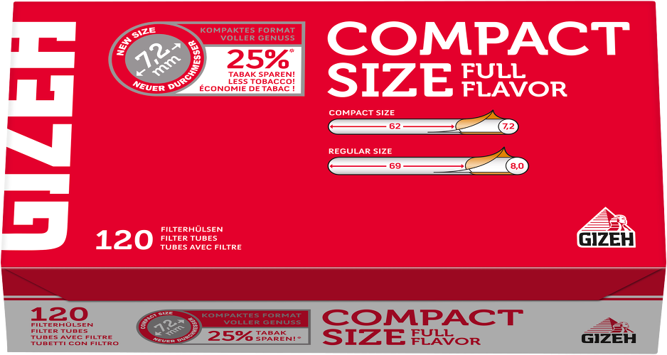 Gizeh Compact Size Stopfer für Filterhülsen (7,2mm Durchmesser) 3