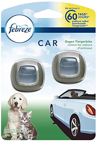 TrendTime - Febreze Car Tiergerüche Autodüfte 2er Pack im 6er Dsp.