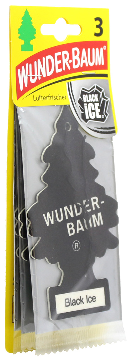 3x WUNDER-BAUM CAR AIR FRECHENER CLIP Black Ice German quality WUNDERBAUM