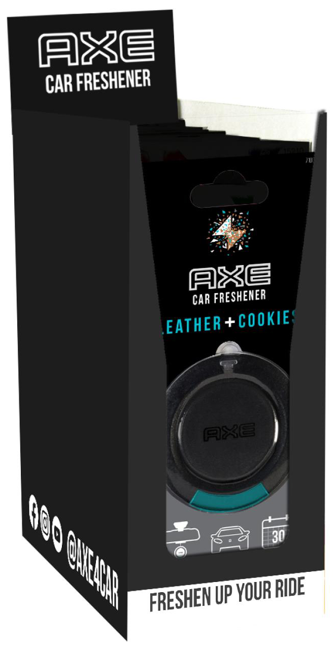 AXE 3D Collision Leather&Cookies Air Freshener/Lufterfrischer 6er T-Dsp.