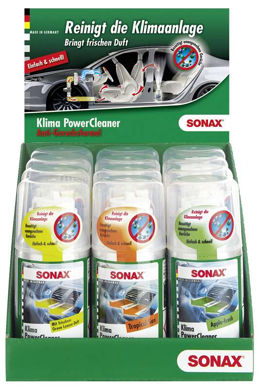 TrendTime - Sonax Klima Power Cleaner 4-Düfe Apple-fresh,Green Lemon,  Tropical Sun 100ml Spr