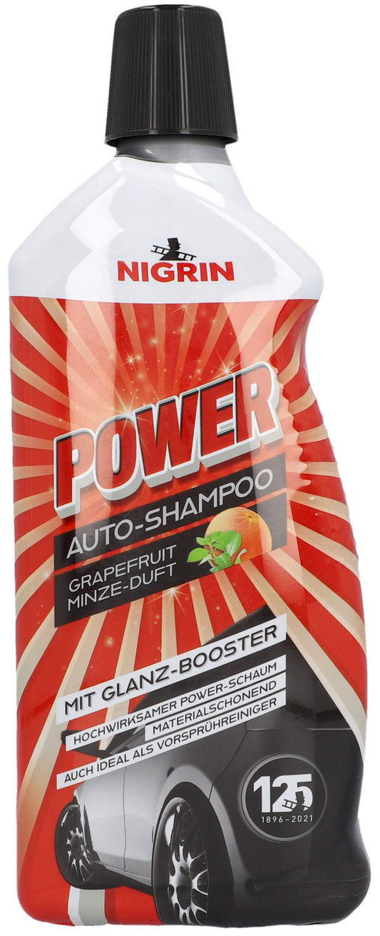 NIGRIN POWER Auto-Shampoo mit Glanz-Booster Grapefruit Minze-Duft 1L