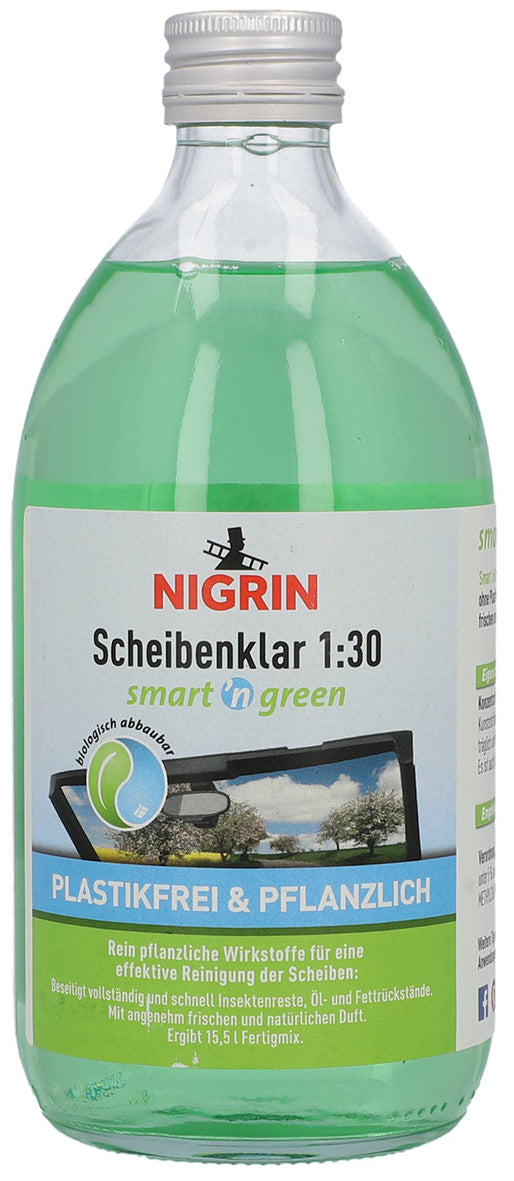 NIGRIN SMART´N GREEN Scheibenklar Plastikfrei & Pflanzlich biologisch abbaubar 1:30 500ml