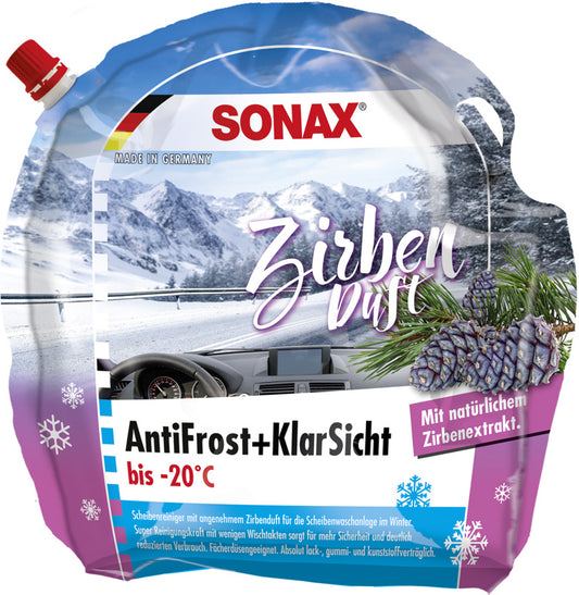 SONAX AntiFrost + KlarSicht bis -20°C mit natürlichem Zirbenextrakt 3L