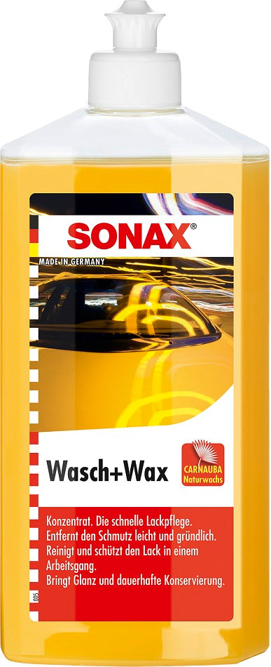 Sonax Wasch + Wax (Carnauba-Wachs) 500ml PET-Flasche