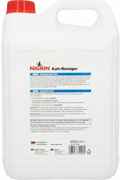 Nigrin Kaltreiniger in 5L Kanister Nachfüllpack (geeignet für Motorwäschen)