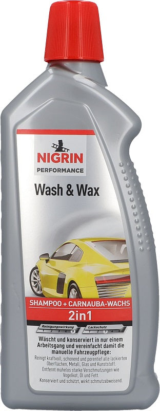 Nigrin Performance Wash & Wax 1000ml 2in1 Shampoo + Carnuba-Wachs