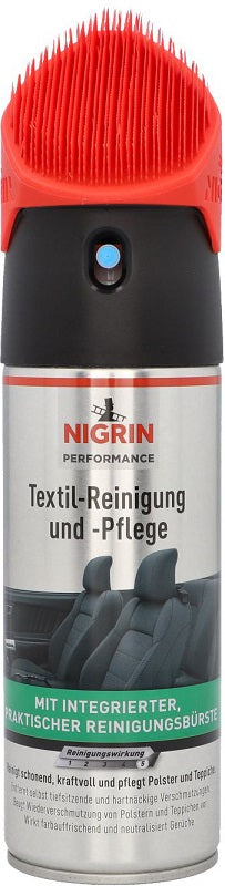 Nigrin Performance Textil-Reinigung & -Pflege in 400ml Sprühflasche mit integrierter Reinigungsbürste