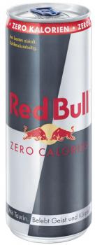Red Bull Zero Calories 250ml Tauringetränk(DPG Einwegpfand/Pfanddose) im 24er Tr